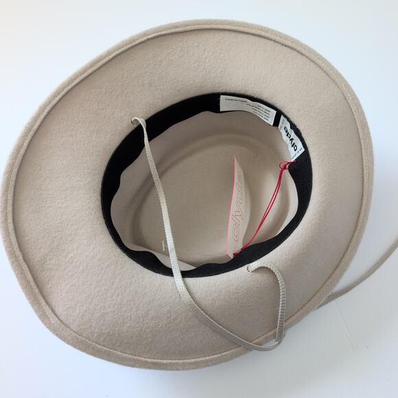 NWT Clyde‎ Wool Felted Telescope Hat OS Made in NY Alabaster Grey Rancher $348 main image 5